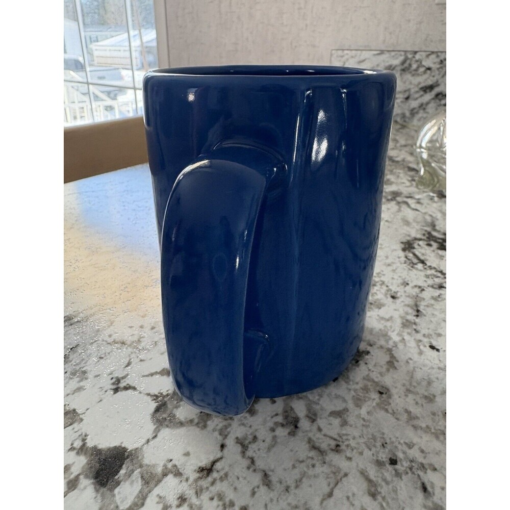 *NEW* Rae Dunn Love You Like A Latke Blue Gold Coffee Tea Hot Chocolate Mug - Picture 2 of 6